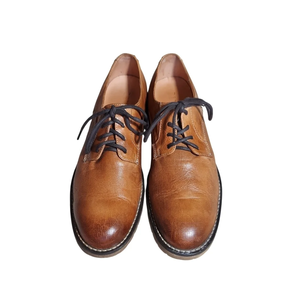 Bed Stu Workshop Leather Oxford Shoes Men’s 9 Brown Vegetable Tanned Lace Up